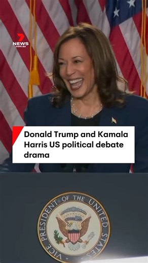 14K views · 100 reactions | In the United States, the election debate schedule has been upended by Donald Trump. He's pulled out of an event scheduled for next month and wants new terms and a new network. #Trump #Harris #USelections #electiondebate #USA #7NEWS | 7NEWS Sydney | Facebook