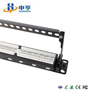 [Hot Item] High Speed Network Data Distribution Frame 1u CAT6 24 Port Integrated CAT6 Network Patch Panel