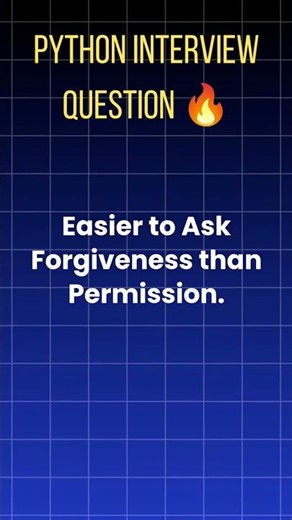 Python Interview Question 🔥 What Is EAFP Principle in Python? | Core Python | SSLABS