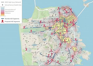 MAP: San Francisco shares 33 locations for new speed safety cameras