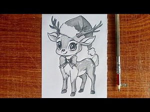 How to Draw a Cute Christmas Reindeer | Easy Step by Step Tutorial for Beginners
