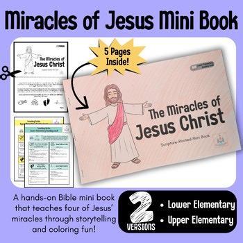 Miracles of Jesus Mini Book | Printable Bible Craft for Kids | Sunday School