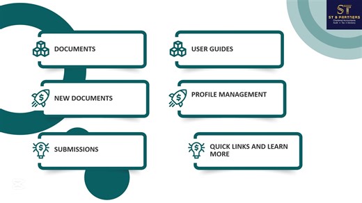 MyInvois Portal – Understanding the Home Page Just logged in to the MyInvois Portal for the first time? Here's a quick guide to help you understand the Home Page layout and features! | ST & Partners PLT, Chartered Accountants, Malaysia