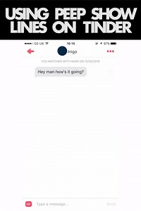 212K views · 278 reactions | What happens when you reply to people on Tinder using only Peep Show quotes... | Channel 4 Homes | Facebook