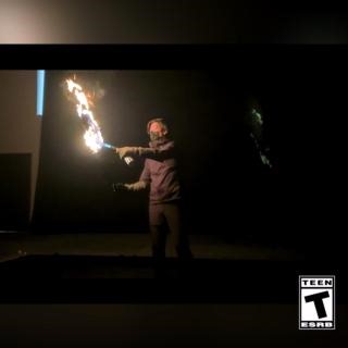 To capture reference footage for the fire effects of the Tsuba Guard Suzaku's Flame in high detail, the #Kunitsu_Gami team lit their own burning blade. 🔥 | Capcom USA