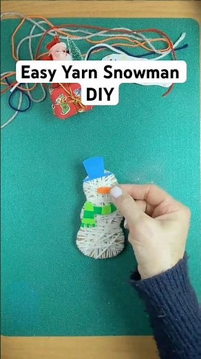 Easy Yarn Snowman DIY ❄️ | Winter Craft for Kids