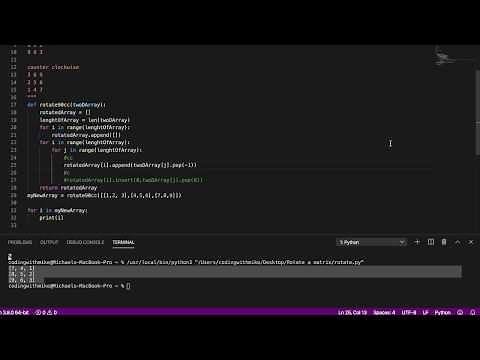 How to rotate a matrix (python)