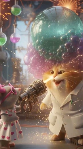 🐱🐭✨ Don't touch anything in the magic lab #animation