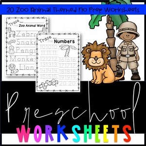 Zoo Worksheets for Pre-K & Kindergarten