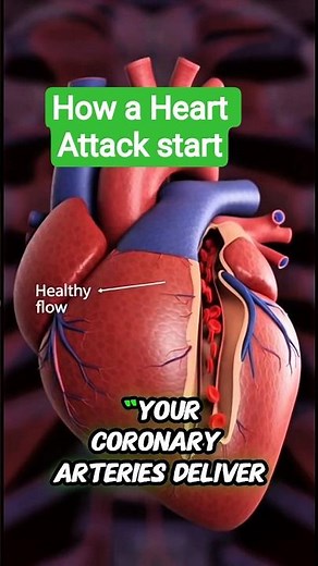 Heart Attack Process Explained in 3D | How a Blocked Artery Causes a Heart Attack 🚨 #shorts #fyp
