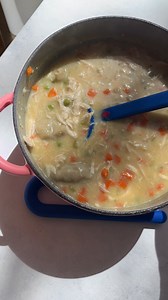 These gluten-free chicken and dumplings are an easy and nostalgic one-pot dinner you must make during fall or winter! It’s made with a creamy soup base, shredded chicken, veggies, and easy homemade dumplings. 2 tbsp ghee, sub coconut oil or avocado oil ½ cup carrots, diced ½ yellow onion, diced 2 ribs celery, chopped 2 cloves garlic, minced Salt and pepper ¼ cup gluten-free all-purpose flour 6 cups chicken broth 1 cup coconut milk 1 lb shredded chicken, cooked 1 cup frozen peas 1 tsp dried sage 