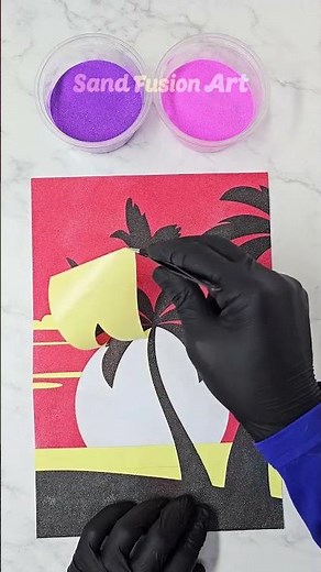 Tropical Glow: Feel the Heartbeat of Sand Art
