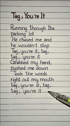 Tag, You’re It Lyrics Song by Melanie Martinez #tagyoureit #melaniemartinez #lyrics