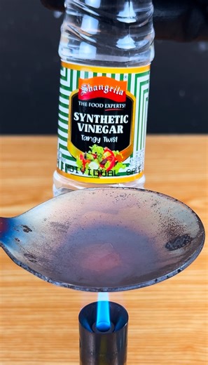 SYNTHETIC VINEGAR Angry Hot Spoon #satisfyingvideo #hotspoon #angryspoonexperiment | Angry Spoon Experiment