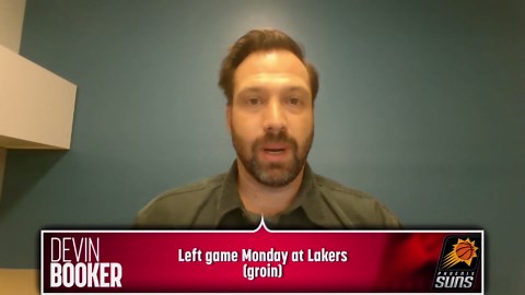 Phoenix's Devin Booker to be out at least a week with groin strain