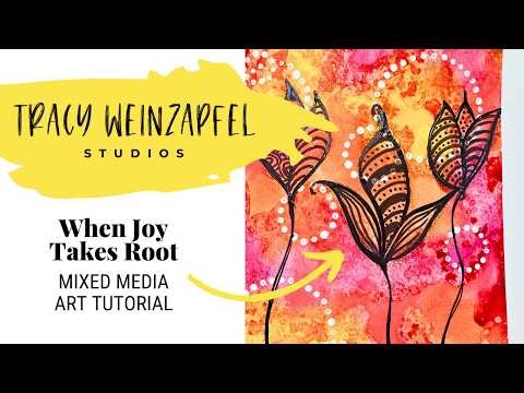 Bold Watercolor Flowers with Texture (Easy Art Journal Tutorial)