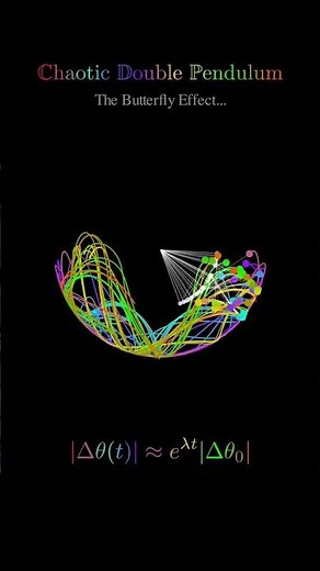 Chaotic Double Pendulum Explained | Butterfly Effect & Chaos Theory Visualization #math #chaos