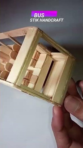 BUS Popsicle Stick Craft