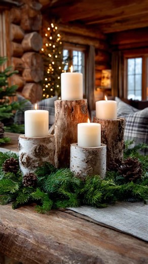 Charming rustic style meets holiday cheer in these cabin Christmas decor ideas. Mix cozy textures, warm lights, and woodland touches for a truly inviting winter scene. | Lovely Harbor