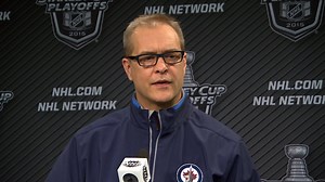 RAW: Dustin Byfuglien gives same answer to reporters' questions.