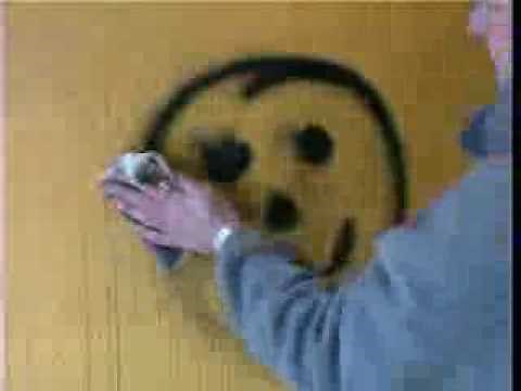 Anti graffiti paint demo using easy-on & easy-off