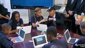 276K views · 386 reactions | President Obama: "You gotta slow down, 'cause I'm an old man." #HourofCode | ABC News Politics | Facebook