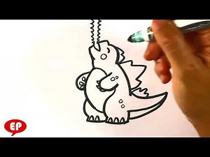 How to Draw Cute Godzilla -Atomic Breath