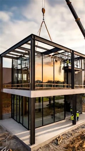 “Watch a Luxury House Rise in Just 8 Seconds! 😲🏡