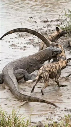 🤯 Wild Dogs vs. Komodo Dragon: PACK ATTACK!