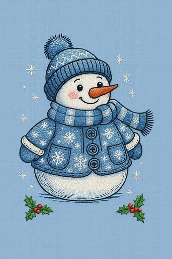 Snowman Trio Embroidery Design, Christmas Snowmen Machine Embroidery Pattern, Winter Holiday Embroidery File for Hoop - Etsy