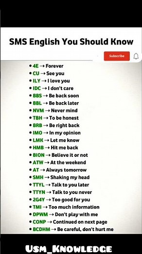 SMS English You SHOULD Know Before You Text 🤫🚀