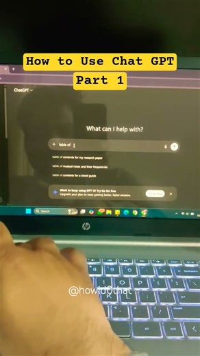 How to Use Chat GPT (part 1) #chatgpt #ai #howtodo #howtodothat #howidoit