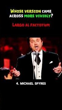 Who performed "Largo al Factotum" the best? 🎭