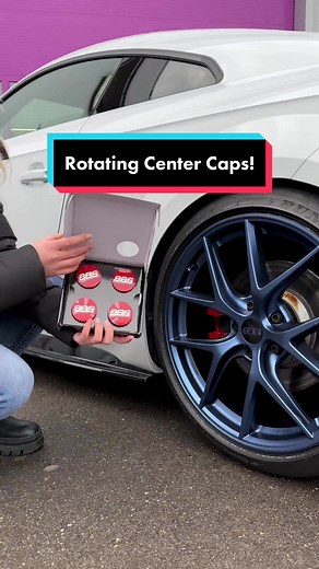 Enhance Your Wheels with Red BBS Rotating Center Caps!