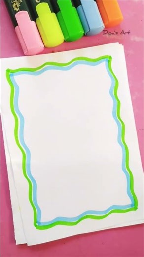 Super Easy Border Design✨for school Project & Assignment #shorts #ytshorts #borderart #borderdesign