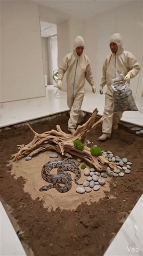 Incredible 3D Python Terrarium Floor Transformation | Luxury Interior #ai #shorts #govrial