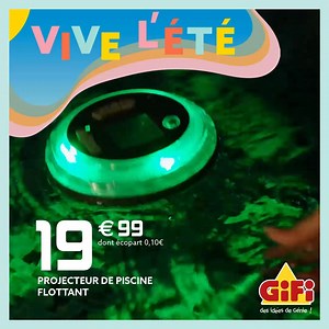 258 reactions · 52 shares |  Envie d'une soirée pool party à domicile ? Ce petit objet fera toute la diff' ! Retrouvez le projecteur lumineux pour piscine dans vos magasins GiFi et sur gifi.fr  https://bit.ly/3sJsIcJ | GiFi | Facebook