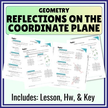 Reflections on the Coordinate Plane Notes & Worksheets | 9th-11th Grade Geometry