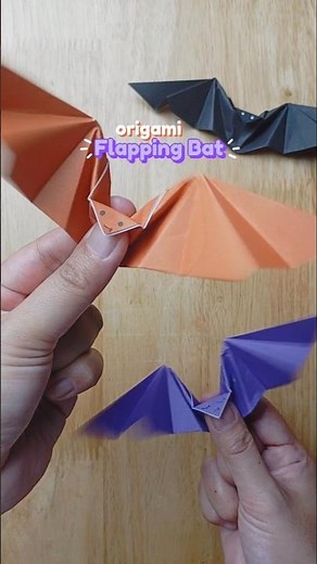 how to make an origami flapping bat #diycraft #origamicraft