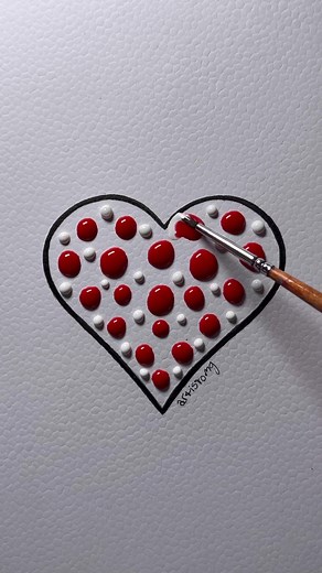 Satisfying Heart Acrylic Painting | Step-by-Step Tutorial