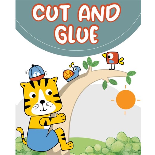 Cut and Glue Activities Printable, Scissor Skills Worksheets, Preschool Fine Motor Activities, Toddler Busy Book PDF, Cut Paste Worksheets