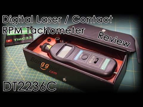 DT2236C Digital Laser / contact RPM Tachometer [unbox / review / first test]