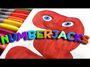 Bbs cbeebies kids learning maths coloring the Numberjacks number Three