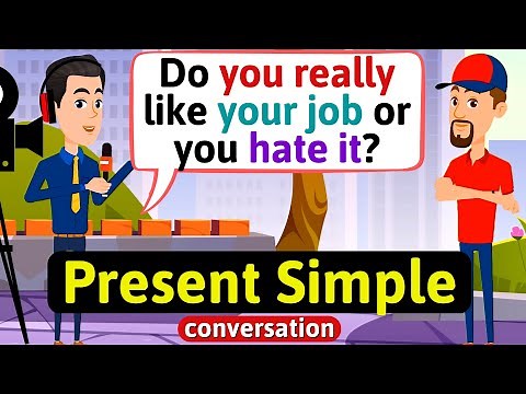 Present Simple conversation (what do you do for a living? - interview) English Conversation Practice