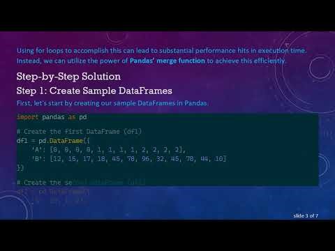 How to Efficiently Compare and Merge Two Pandas DataFrames of Different Sizes