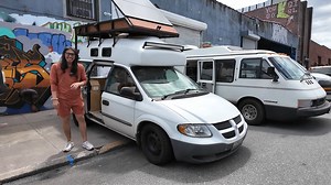 This Dodge Caravan Camper Van Is a Unique Tiny Home on Wheels With a Creative DIY Setup