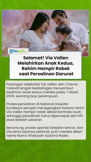 Selamat! Via Vallen Melahirkan Anak Kedua, Rahim Hampir Robek saat Persalinan Darurat