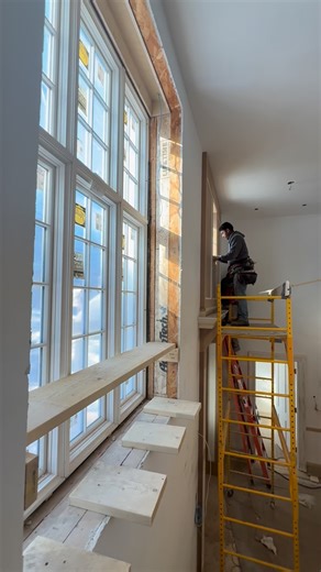 Ward Construction | Millwork & Trim on Instagram: "Formal entry wall paneling going in!"