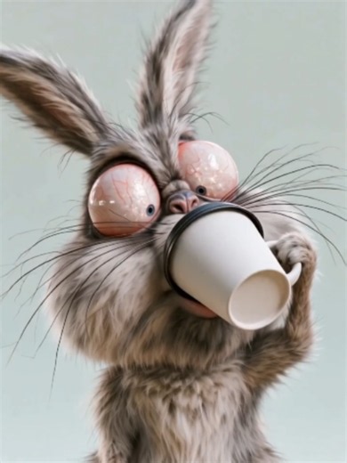 Live Wallpaper | Monday Mornings 🐰 #mondaymorning #funnybunny #coffeetime #livewallpaper #overcaffeinated #cartoonstyle #silly #ineedcoffee #funnyanimals