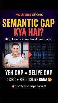 Semantic Gap Kya Hai? 😱 High Level vs Low Level Language #mcq #exam #computerscience #bpsctre